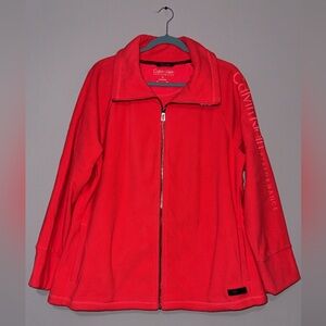 NEW Calvin Klein Vibrant Red Zip Up Jacket